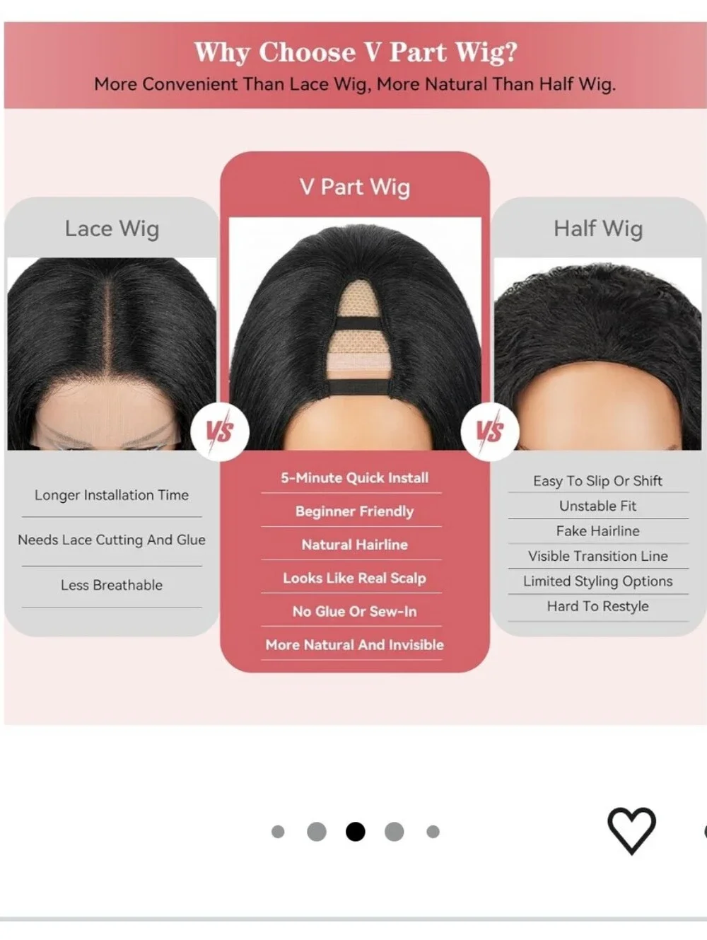 Long Yaki V Part Wig Bouncy Curly Half Wig, Synthetic Wig U Part 26